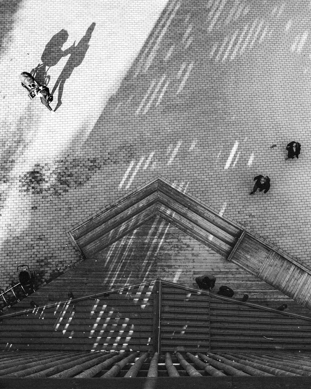 a man flying through the air while riding a snowboard