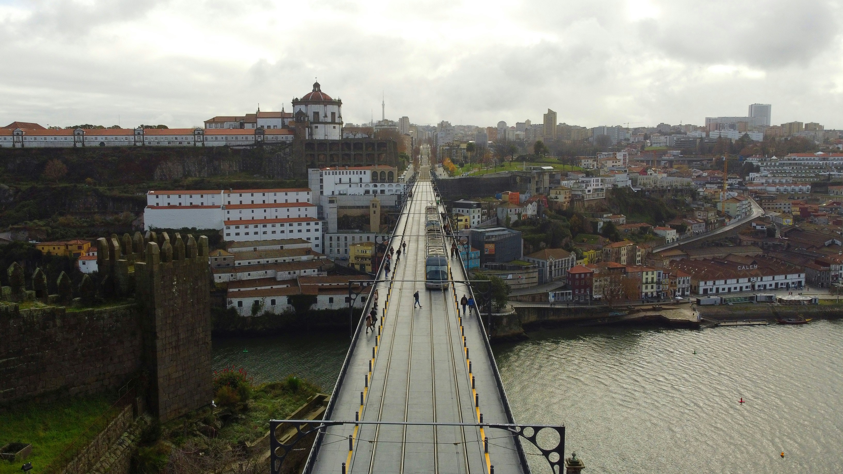 a view of a bridge over a body of water