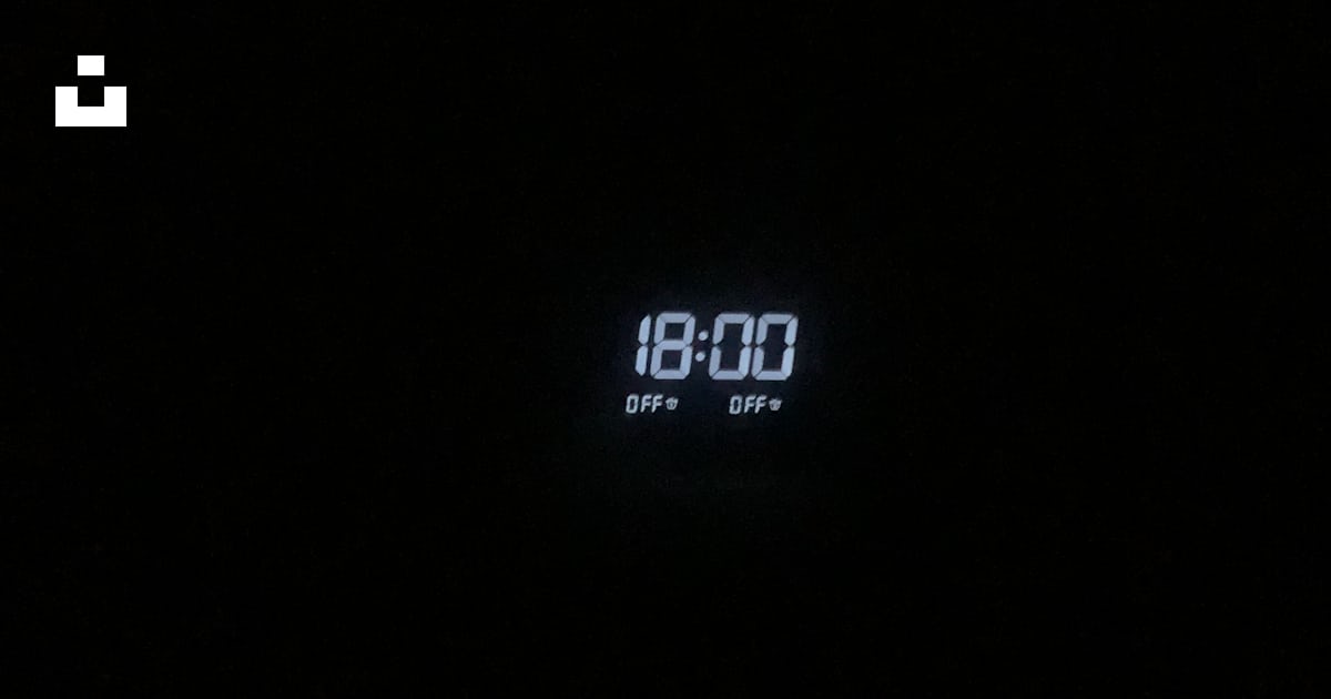 A digital clock is displayed in the dark photo – Free Digital clock ...