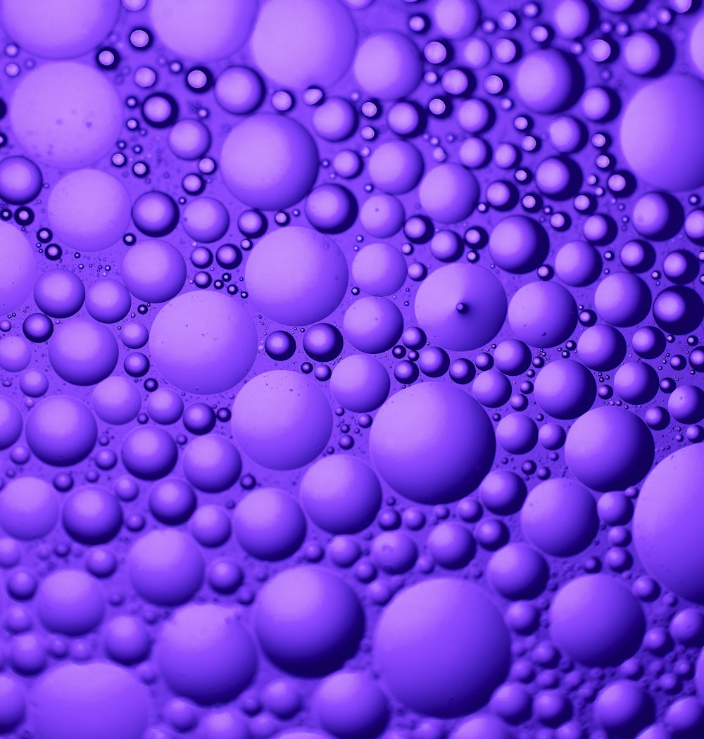 a lot of bubbles that are purple in color