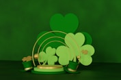 a green and gold st patrick's day decoration, March, Leprechaun, Pot of Gold