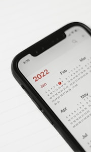 2022 Calendar iPhone.