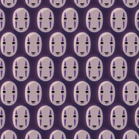 a group of masks with faces drawn on them
