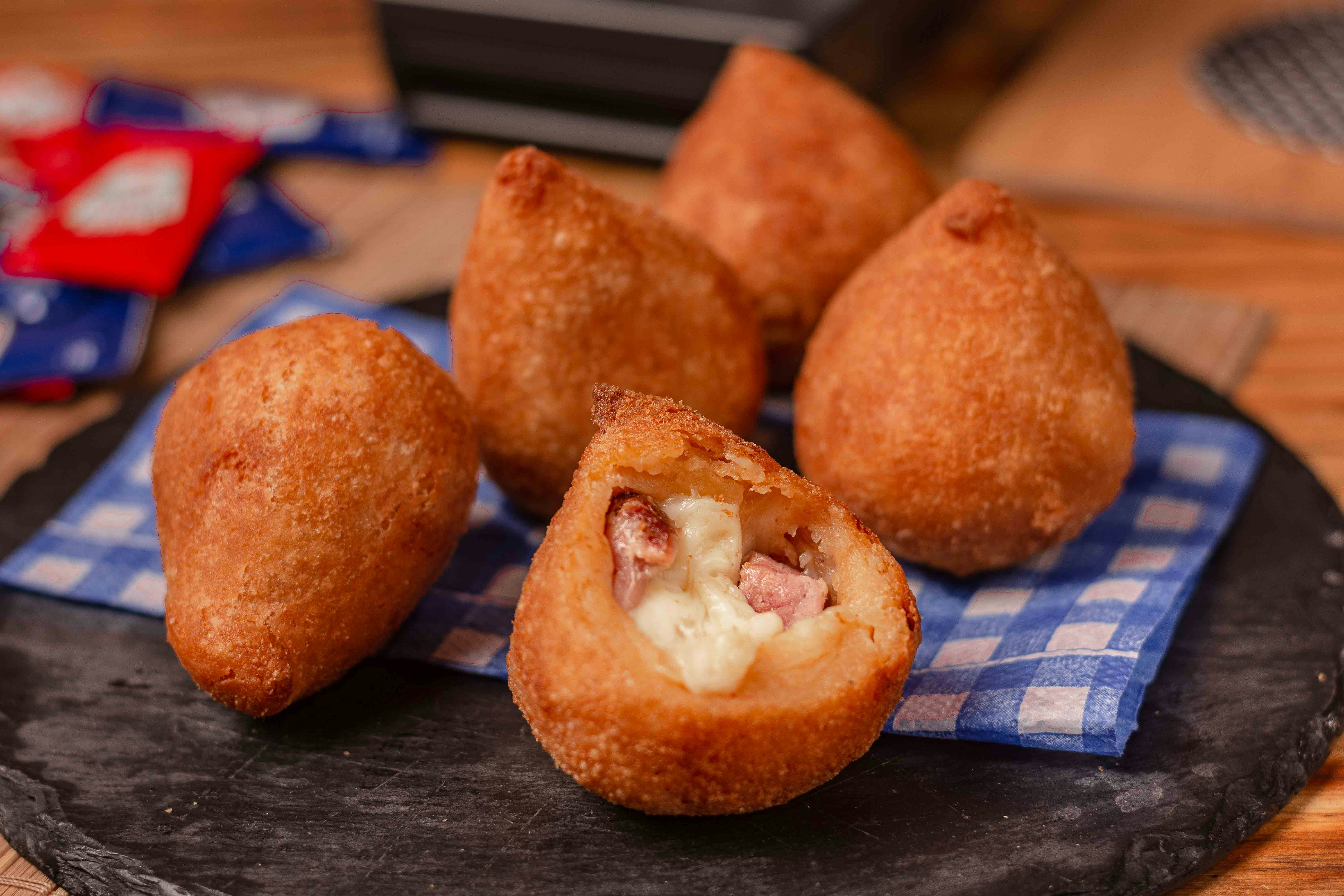 a plate of food that is on a table