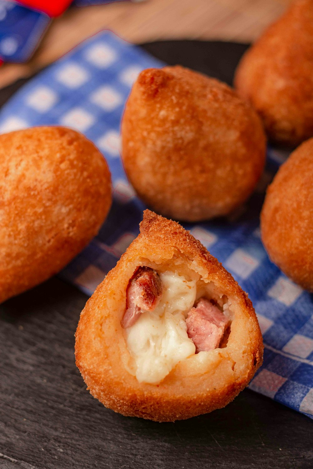 a close up of some food on a plate