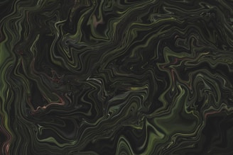 A minimalist abstract design featuring swirling dark shapes with a hint of mint color, evoking a sense of deep thought.