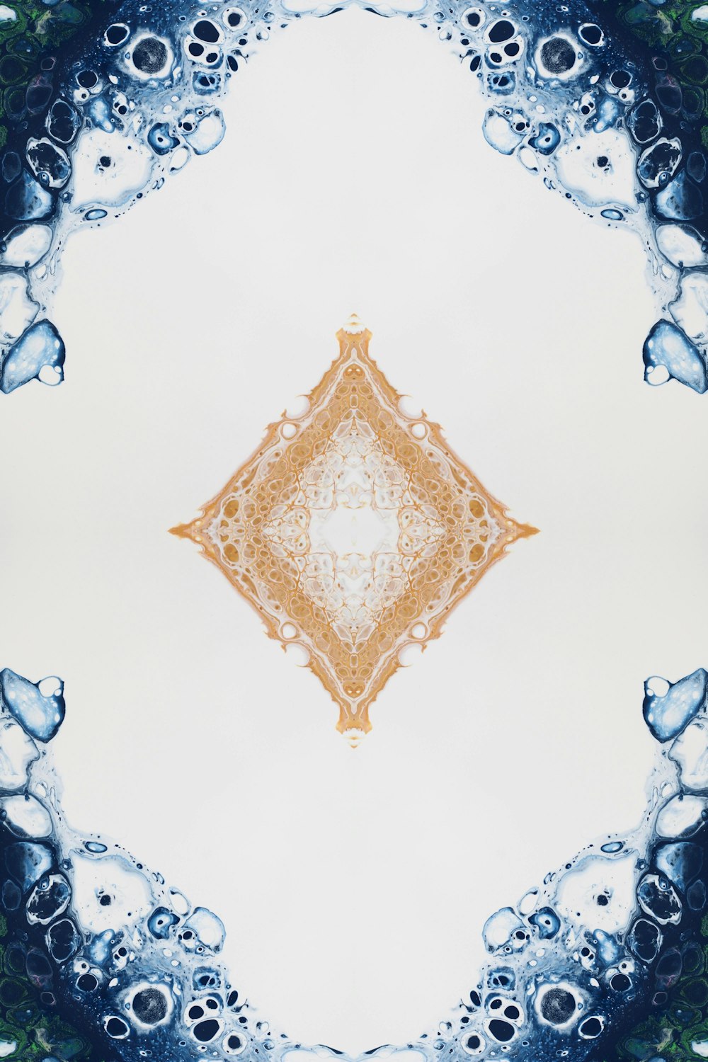 a picture of a blue and white background with an intricate design