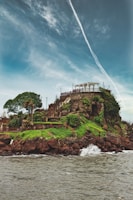 an island in the middle of a body of water