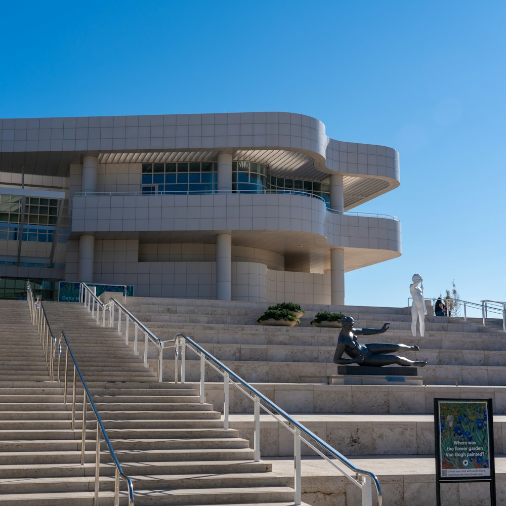 a large building with stairs leading up to it