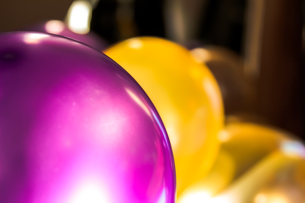 a close up of a bunch of balloons