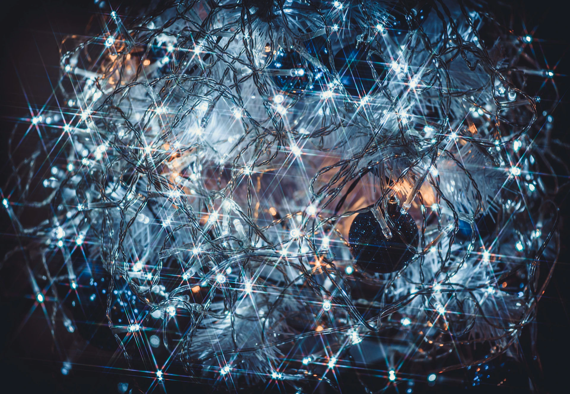 a computer generated image of a ball of lights