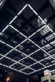 a building with a lot of lights on it