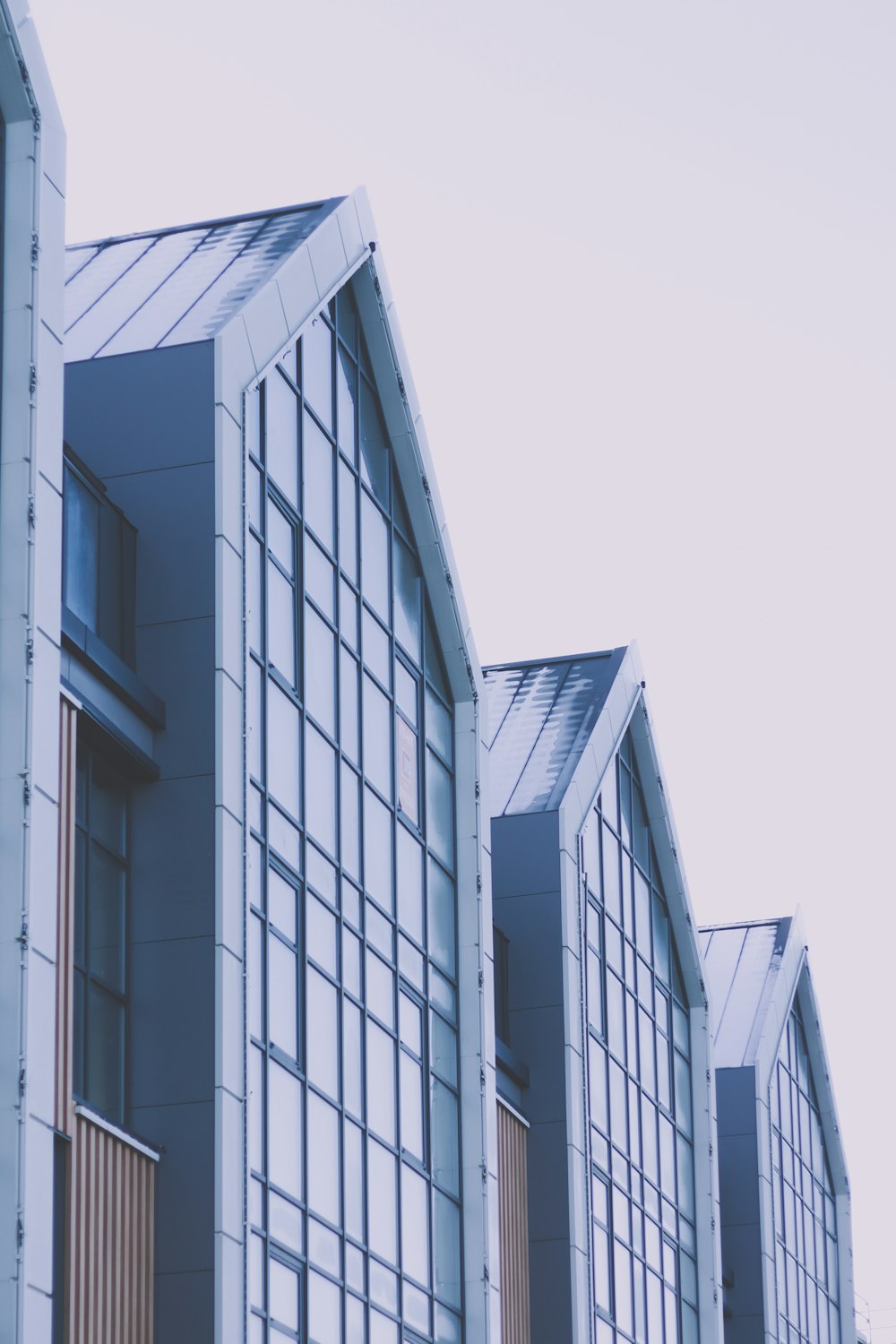 a row of windows on the side of a building