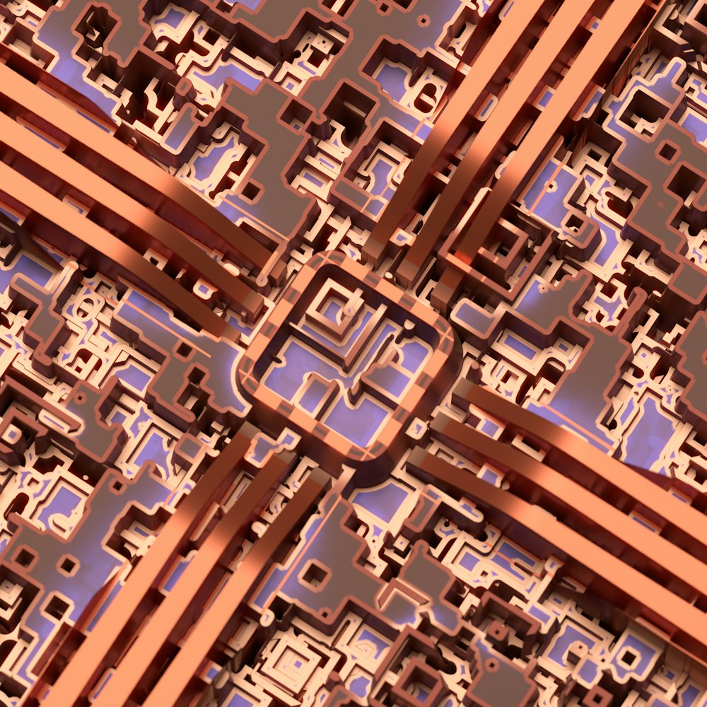 uma imagem gerada por computador de uma seção transversal