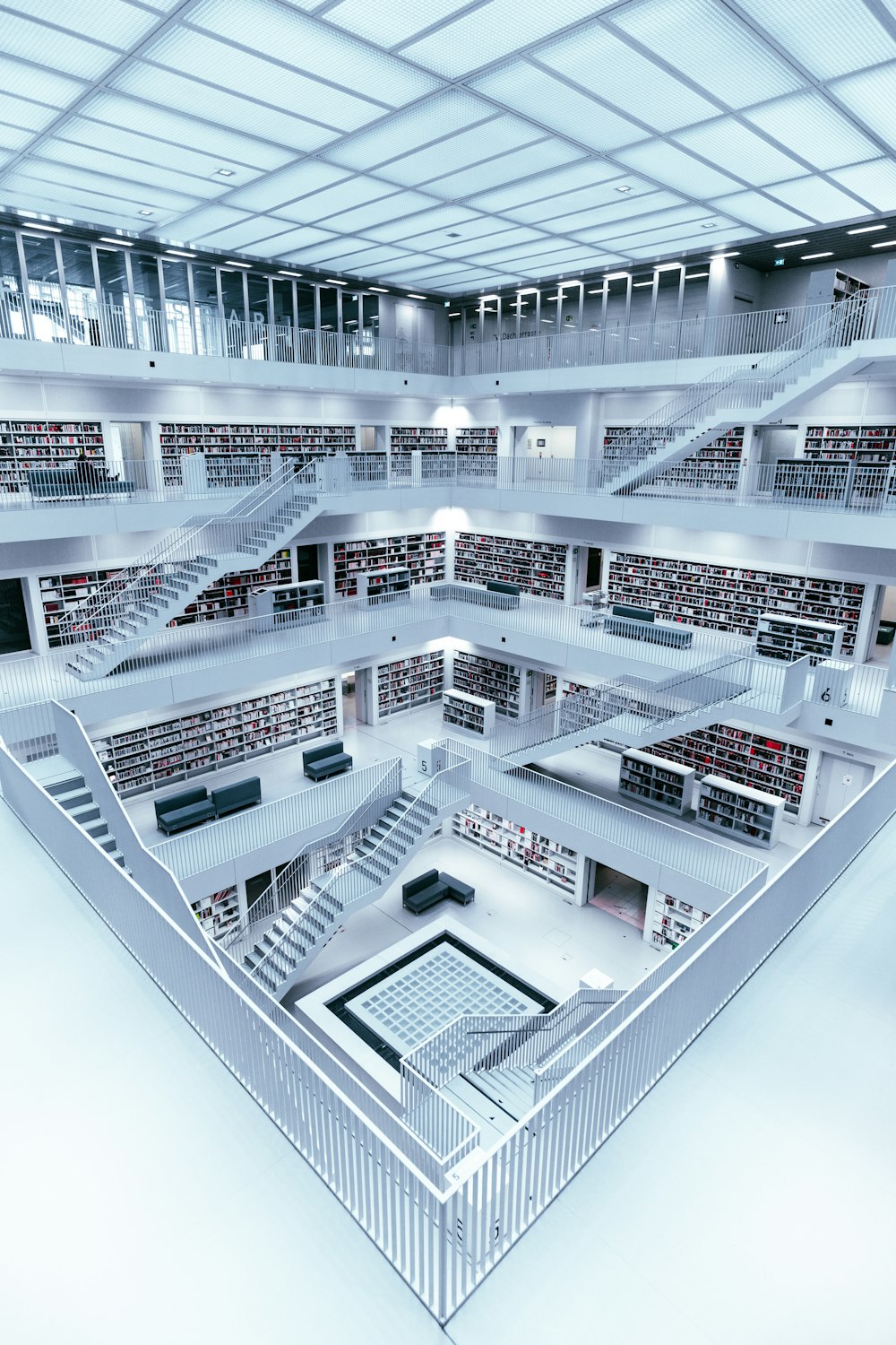 a large room filled with lots of books