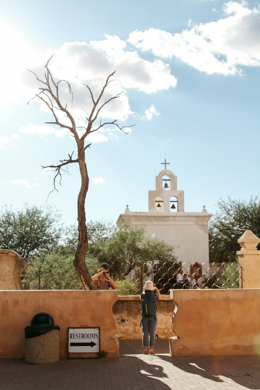 a person standing in front of a building