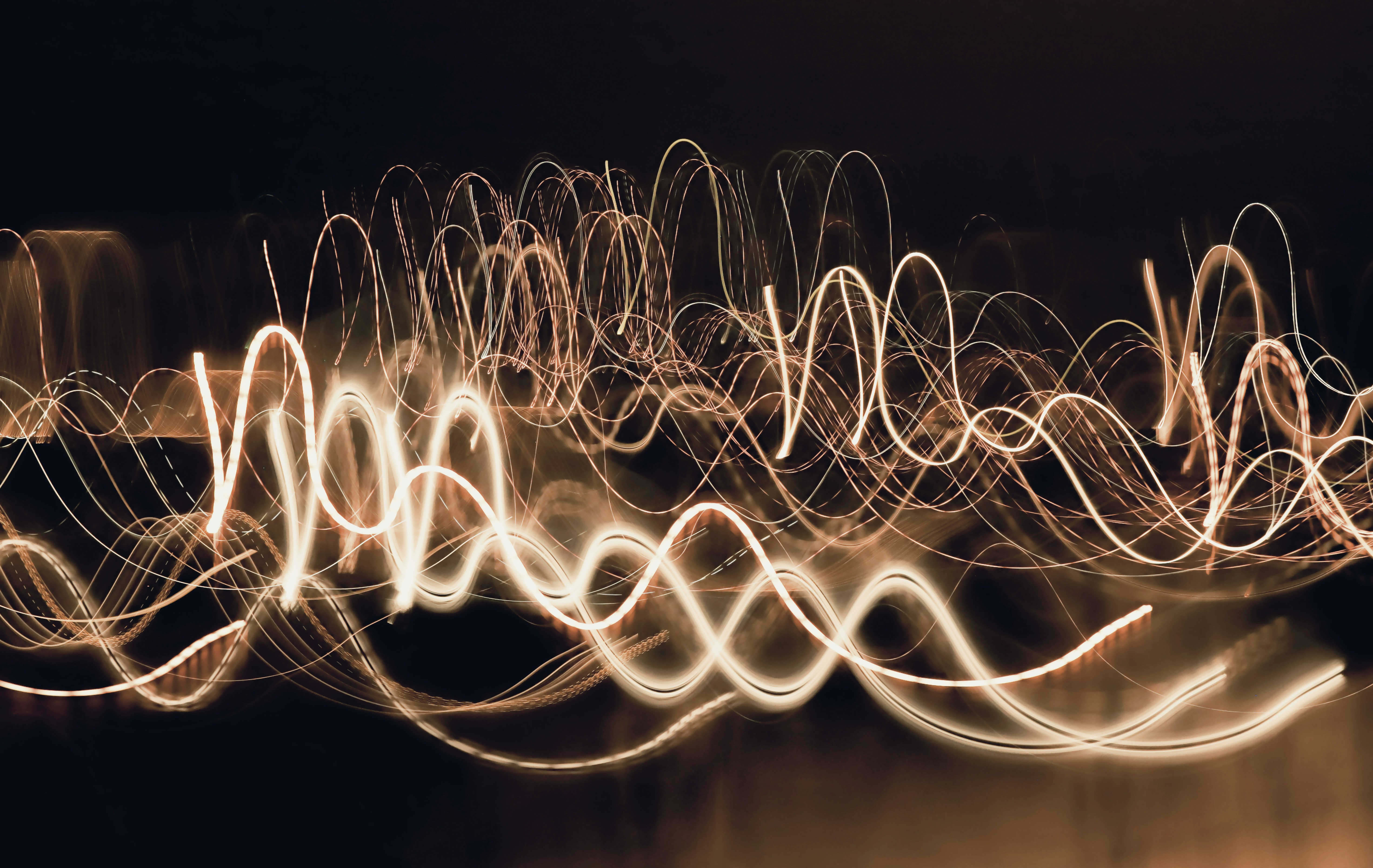 a blurry photo of a bunch of lights