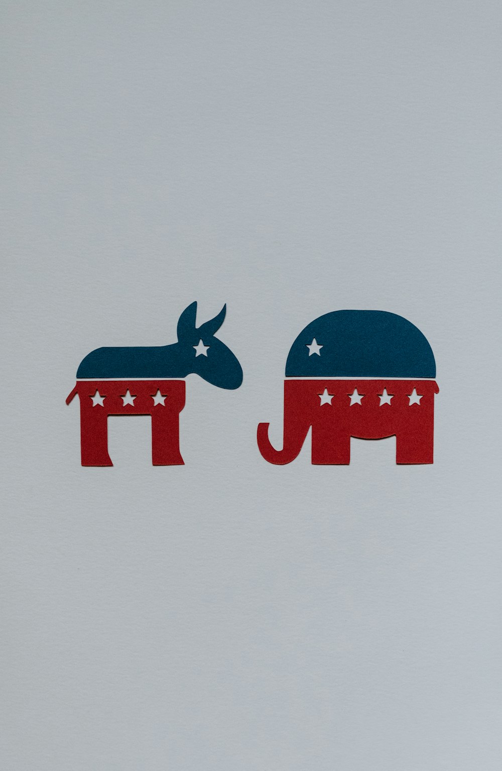 a picture of two elephants with stars on them
