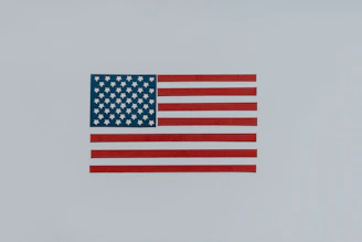 an american flag on a white background