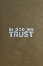 a brown box with the words in god we trust on it