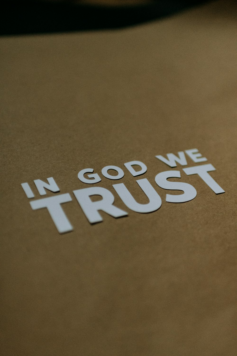 a book with the words in god we trust on it
