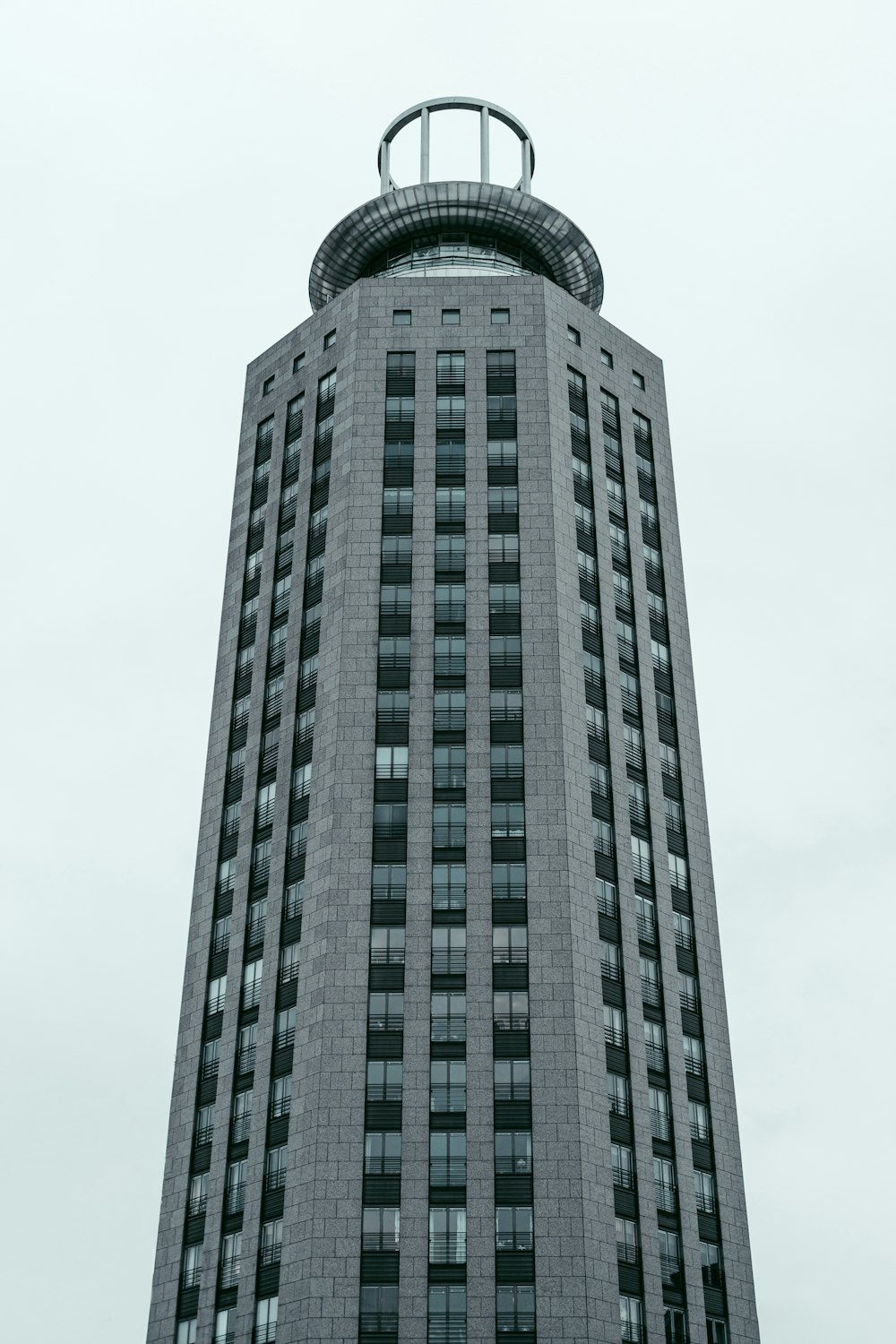 a very tall building with a clock on the top of it