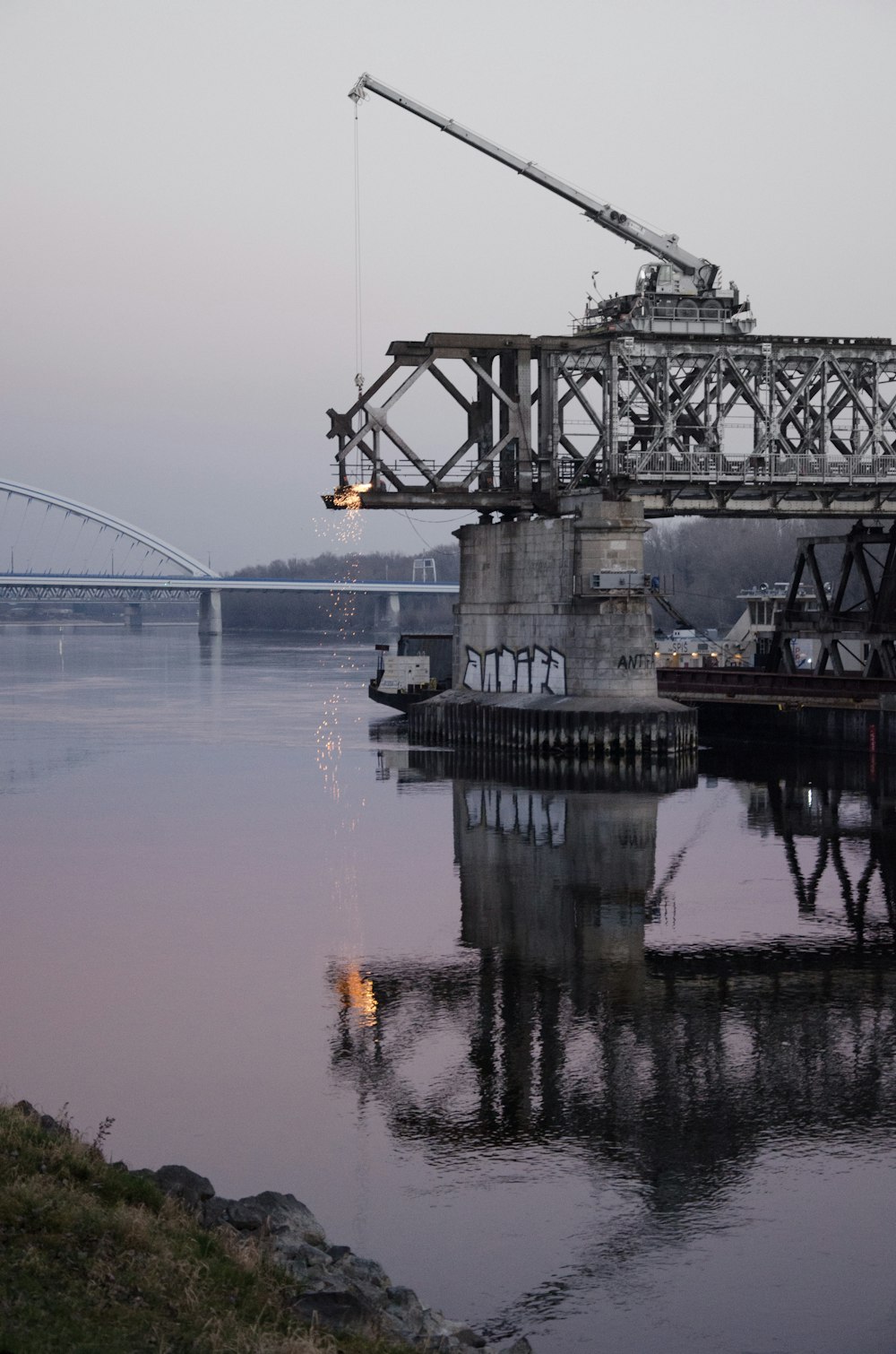 a bridge over a body of water