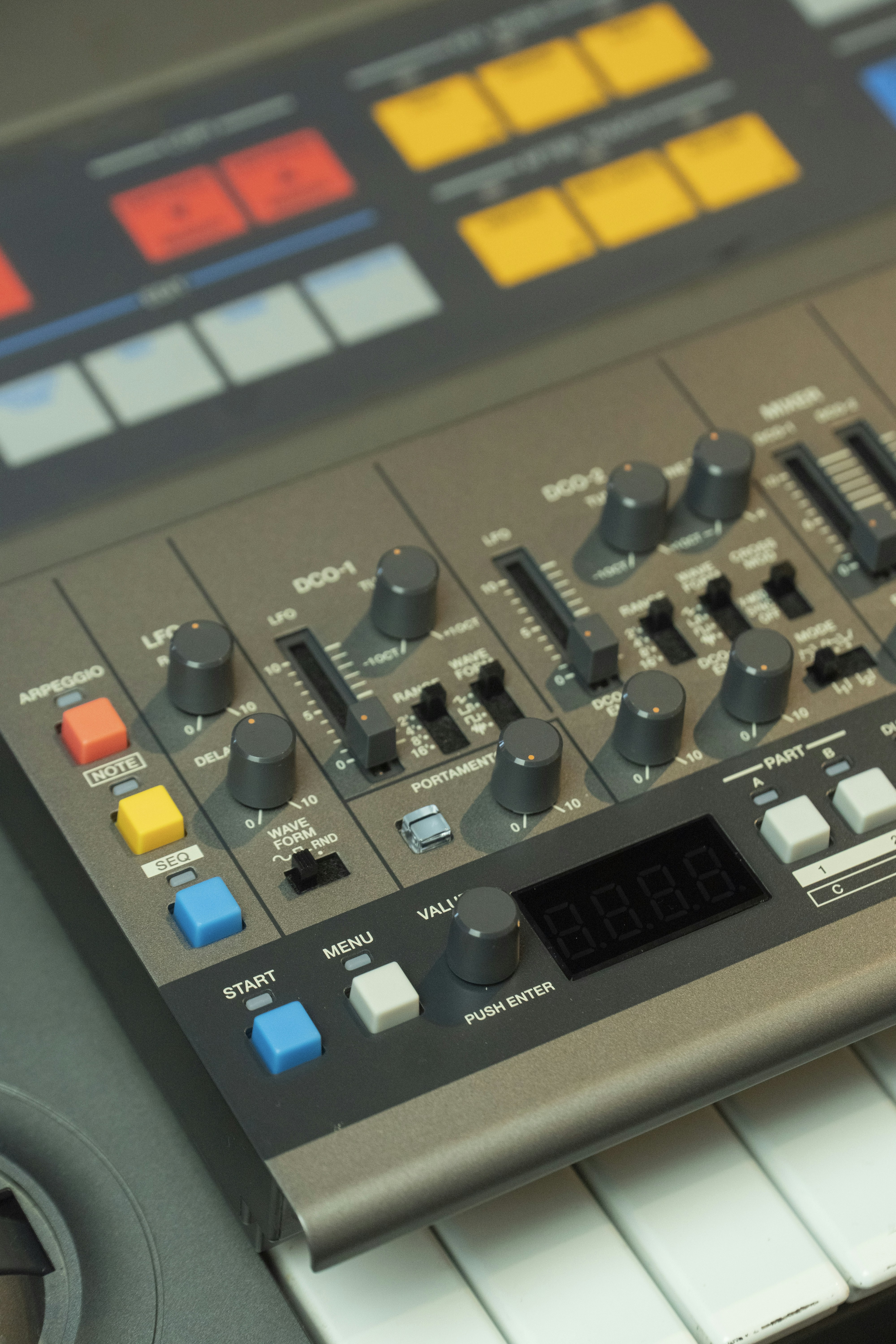 a close up of a control panel with buttons