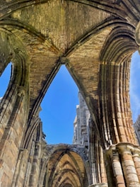 a view of the inside of an old cathedral