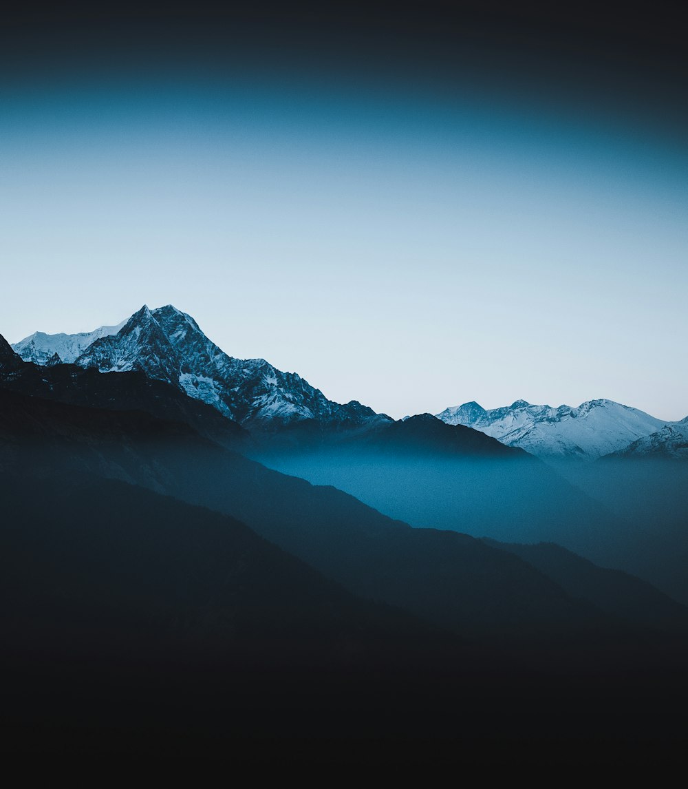 a view of a mountain range in the distance