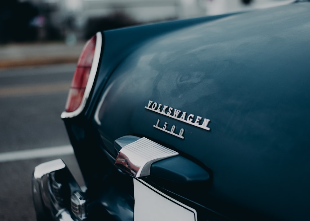 a close up of the tail end of a car