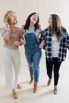 A group of women walking together in a park, sharing support and laughter.
