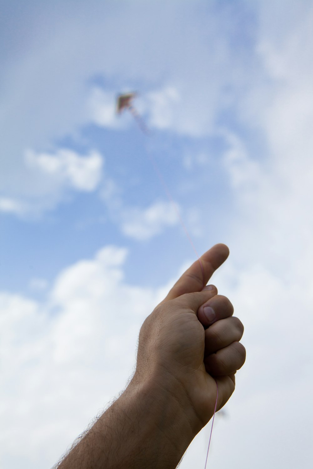 a person is flying a kite in the sky