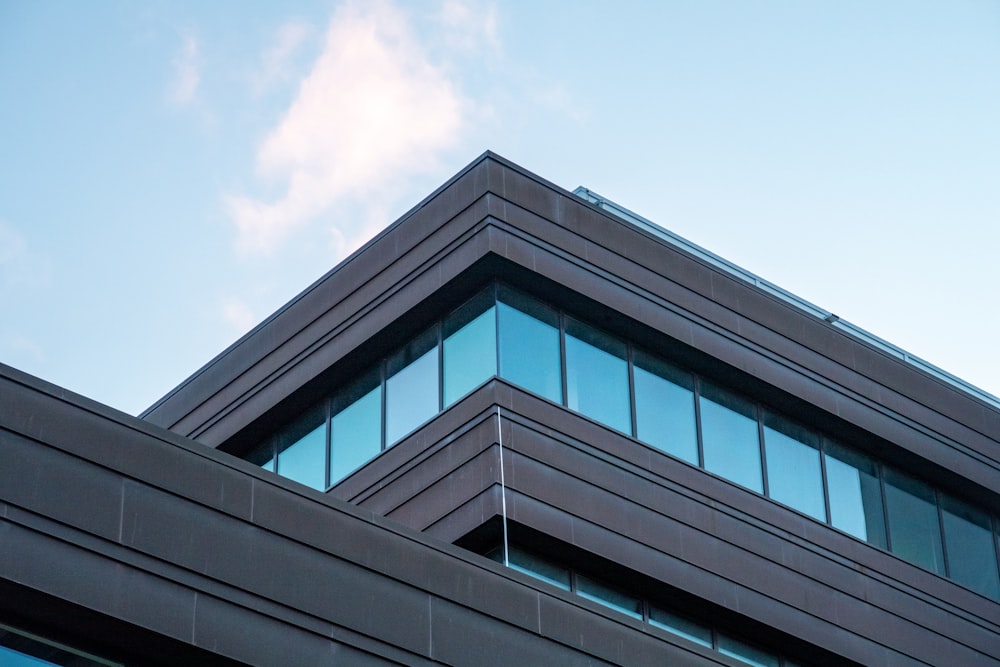 a building with a sky in the background