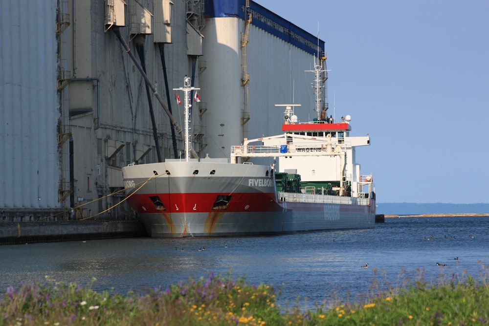 a large boat in a body of water