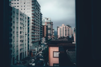 a view of a city from a window
