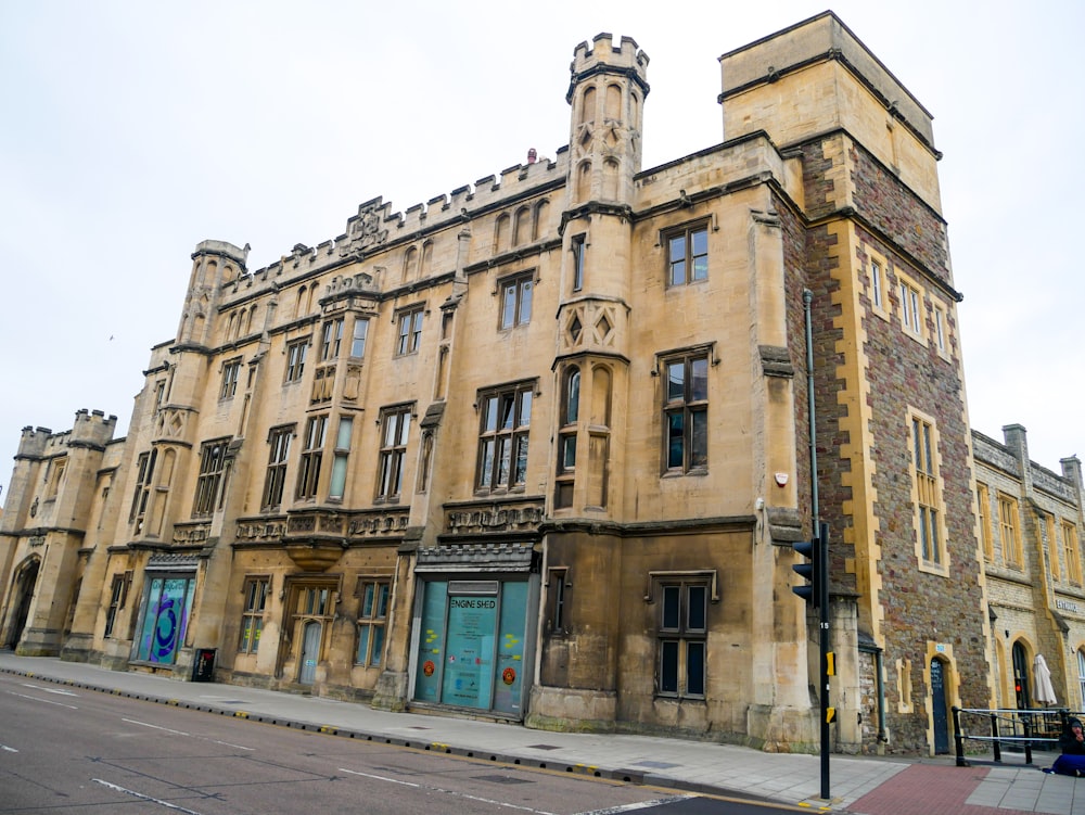 an old building with a clock tower on the top of it