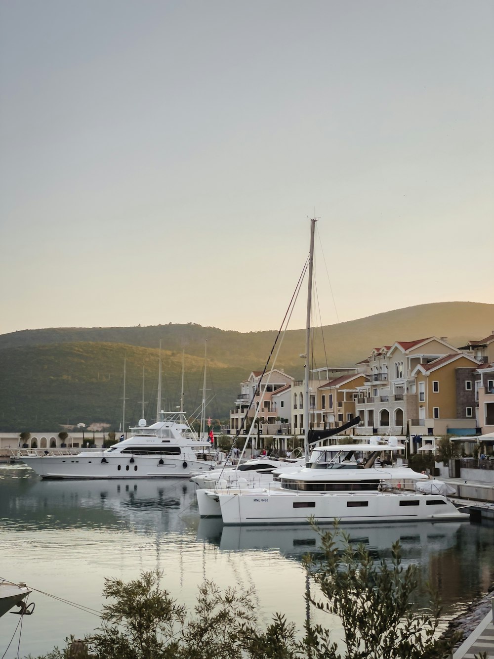 a harbor filled with lots of white boats