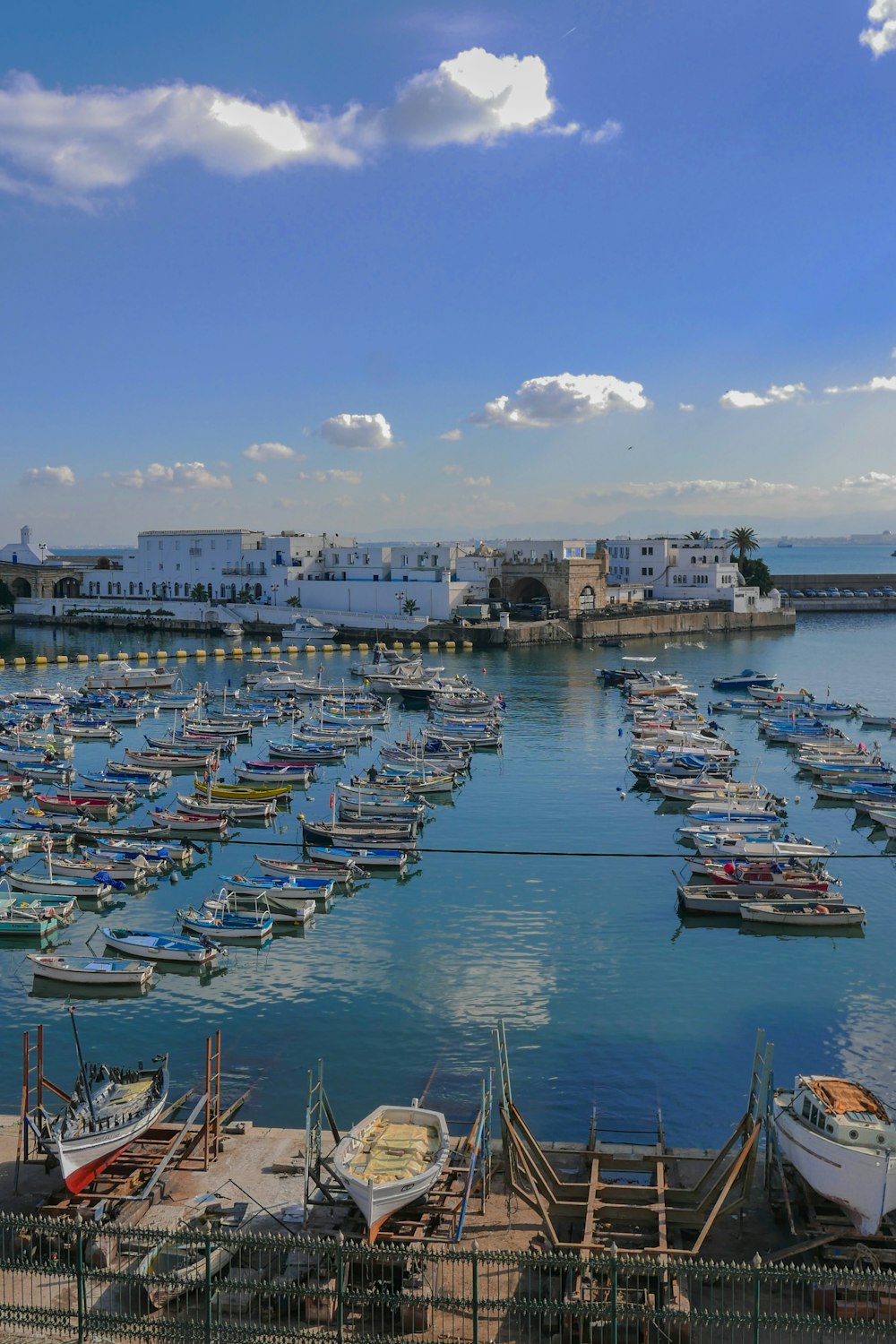 a harbor filled with lots of small boats