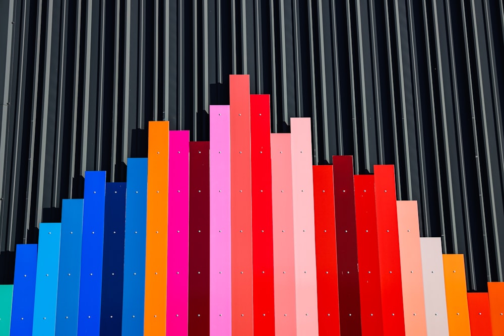 a colorful bar chart with a black background