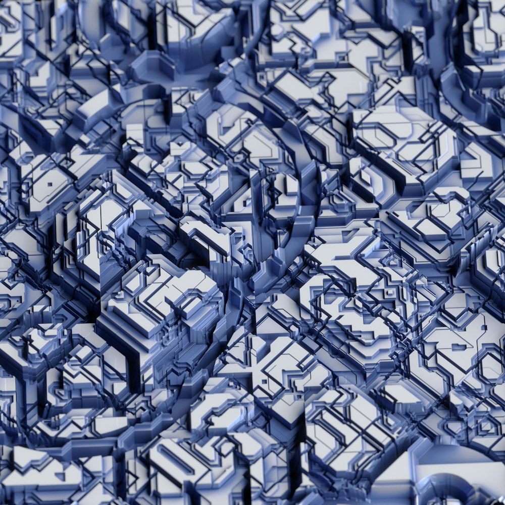 a blue and white abstract background with a lot of lines