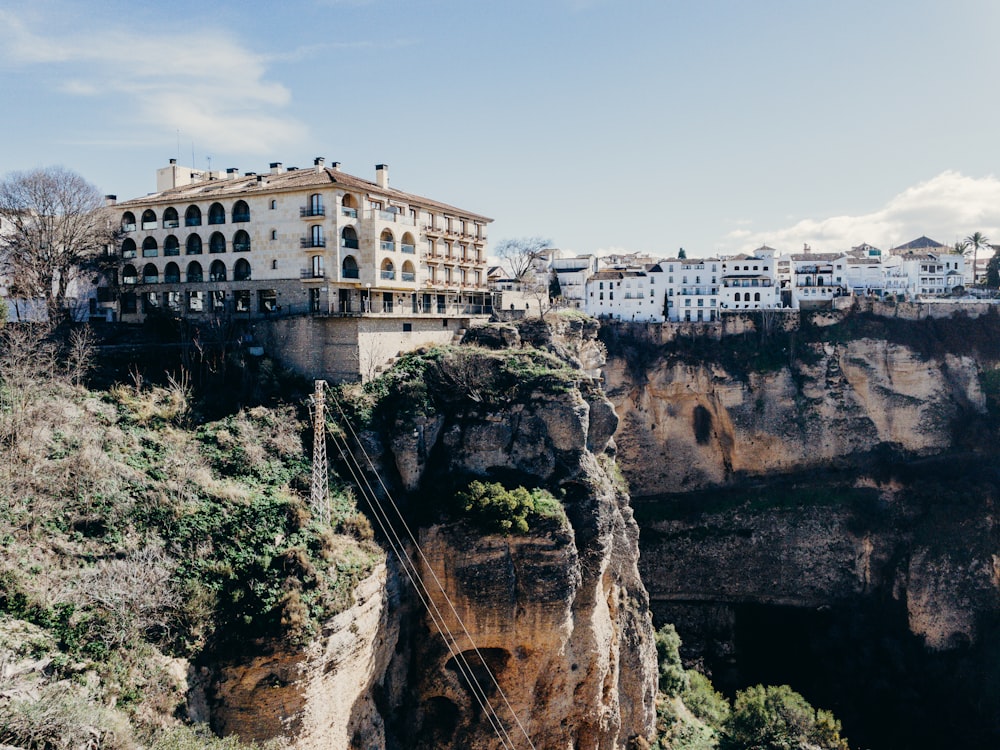 a large building on top of a cliff