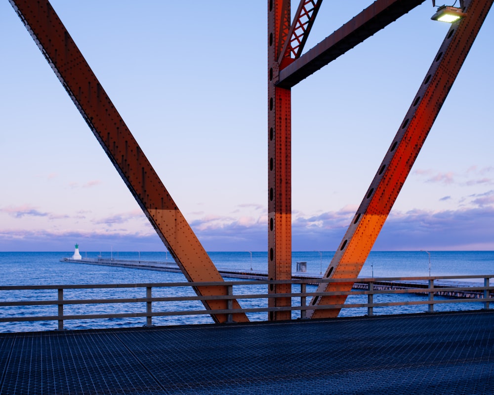 a view of the ocean from a pier