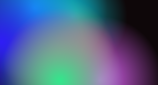 Vibrant gradient background with stylized AI neural network patterns.
