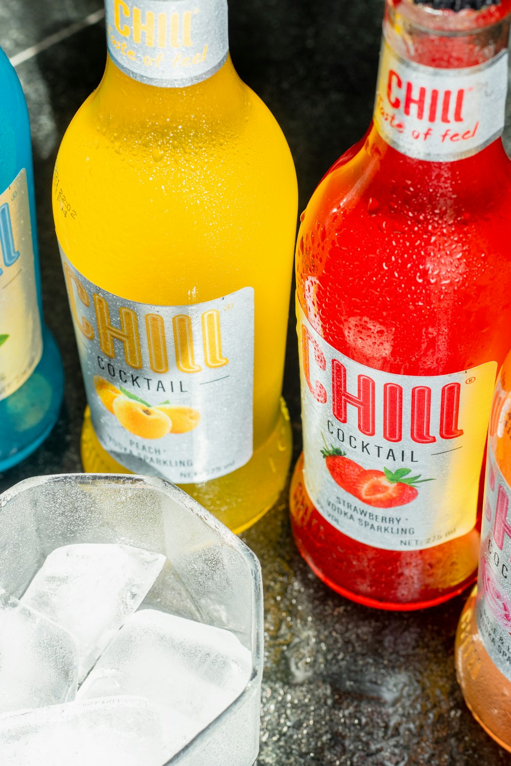 a group of bottles of alcohol sitting on top of a counter