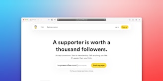 a computer screen with a message that reads, a support is worth a thousand followers