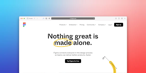 a computer screen with the words nothing great is made alone