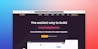 A web browser window displaying a website homepage with text promoting easy marketplace creation using Airtable without coding. The design includes a dark background, bright accent colors, and a gradient border. There is a navigation menu with options like Product, Use Cases, Explore, and others. A call-to-action button labeled 'Start for free' is featured prominently.