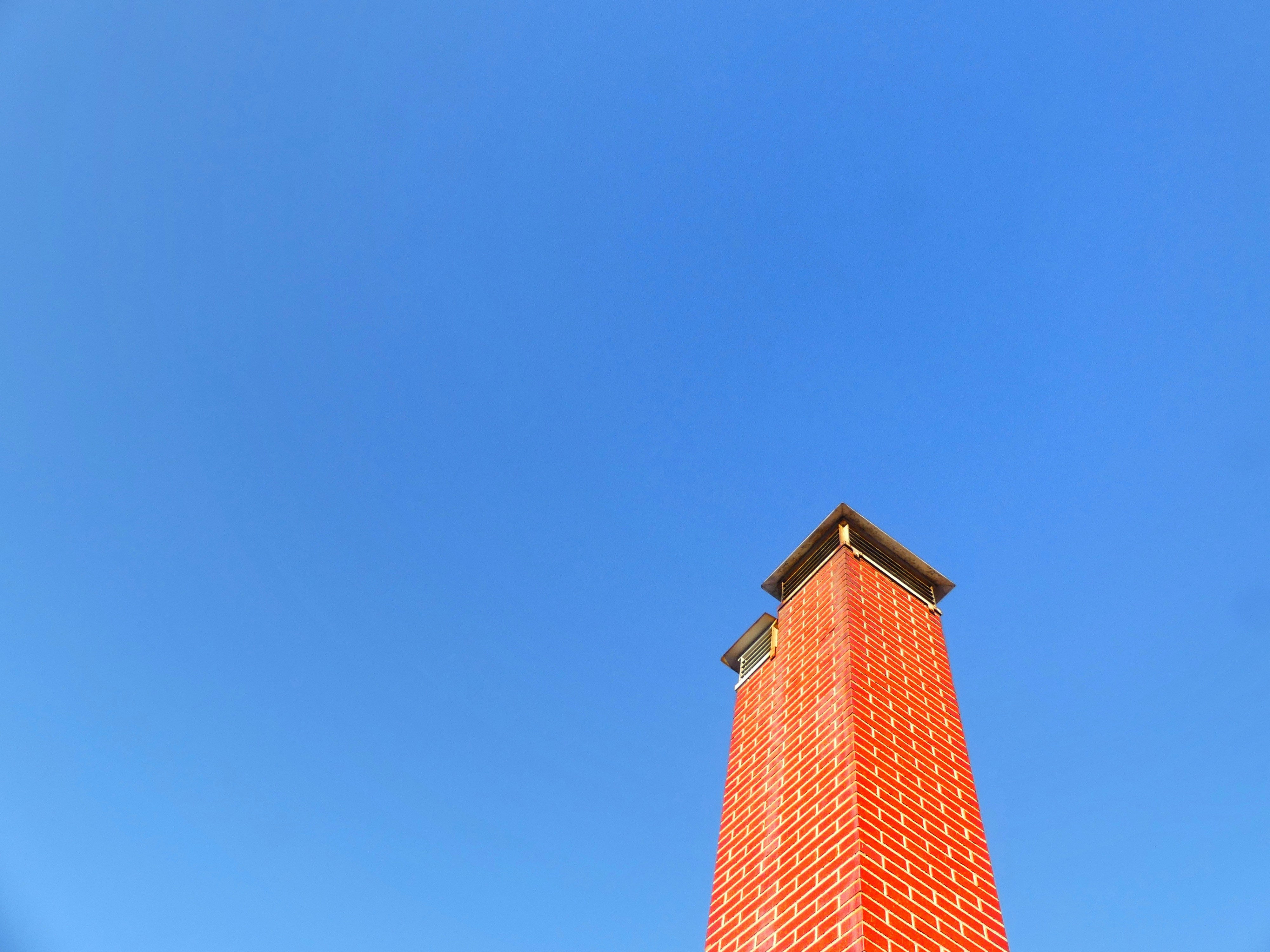 Chimney on top of my house. Less is more. Perspective from my terrace in Burgos, a city full of history and legends.