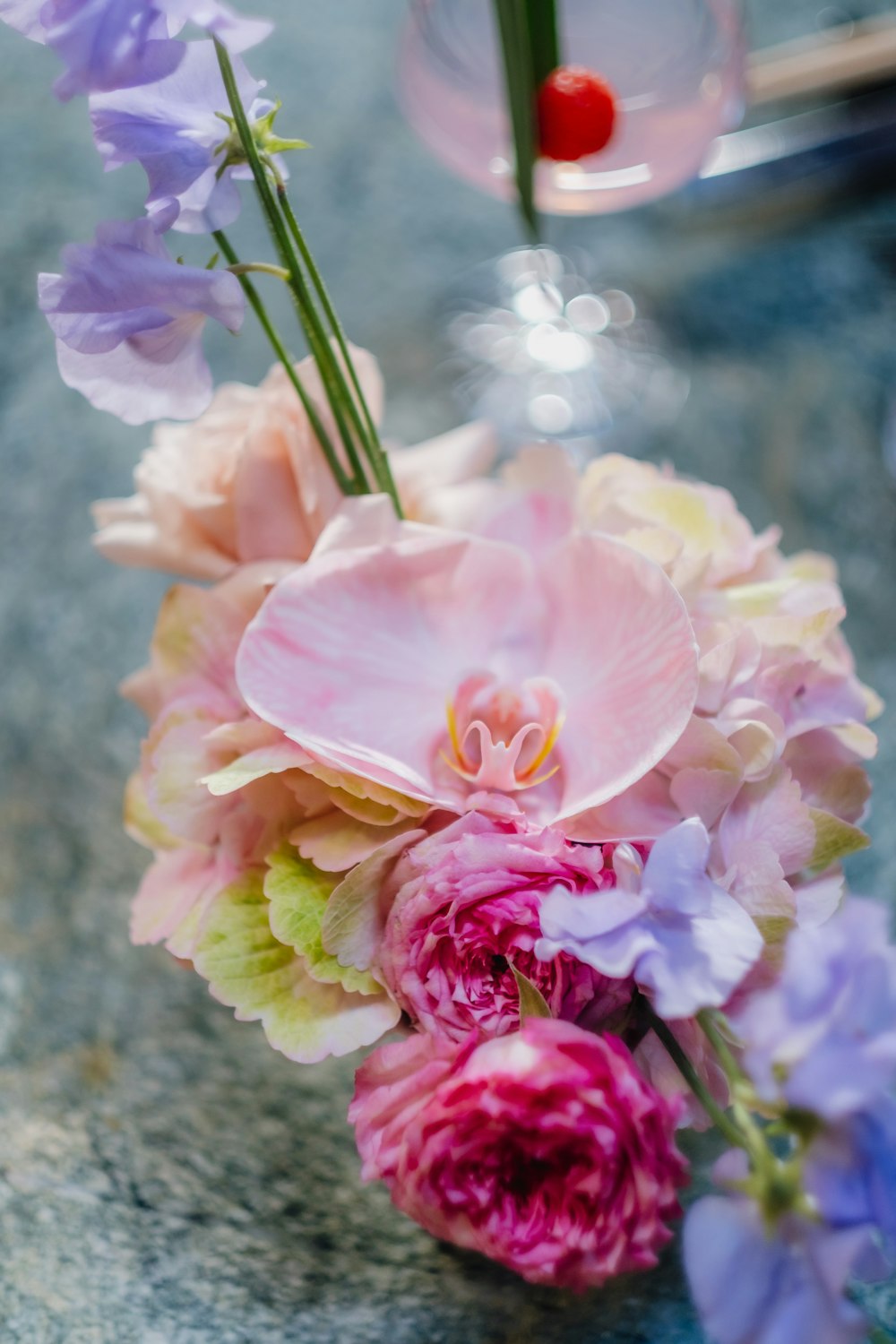 a close up of a flower